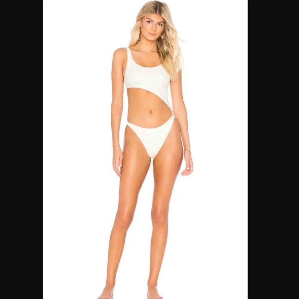 NWT Revolve x Solid & Striped The Jourdan One Piece in Cream